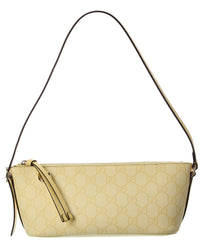 Gucci Gg Emblem Small Gg Supreme Canvas & Leather Shoulder Bag