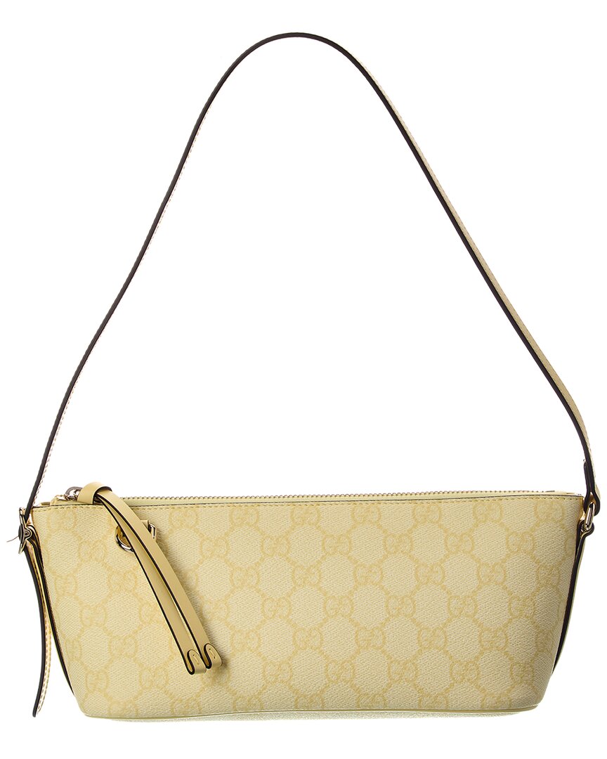 Gucci Gg Emblem Small Gg Supreme Canvas & Leather Shoulder Bag