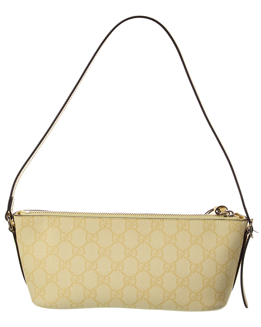 Gucci Gg Emblem Small Gg Supreme Canvas & Leather Shoulder Bag