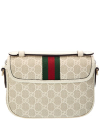Gucci Gucci Gg Ophidia Small Supreme Gg Canvas & Leather Shoulder Bag