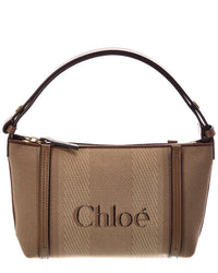 Chloé Chloé Carry Canvas & Leather Shoulder Bag