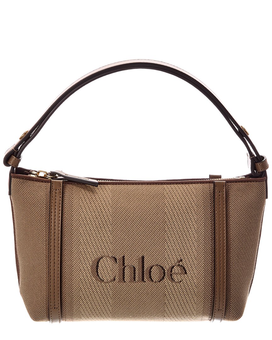 Chloé Chloé Carry Canvas & Leather Shoulder Bag