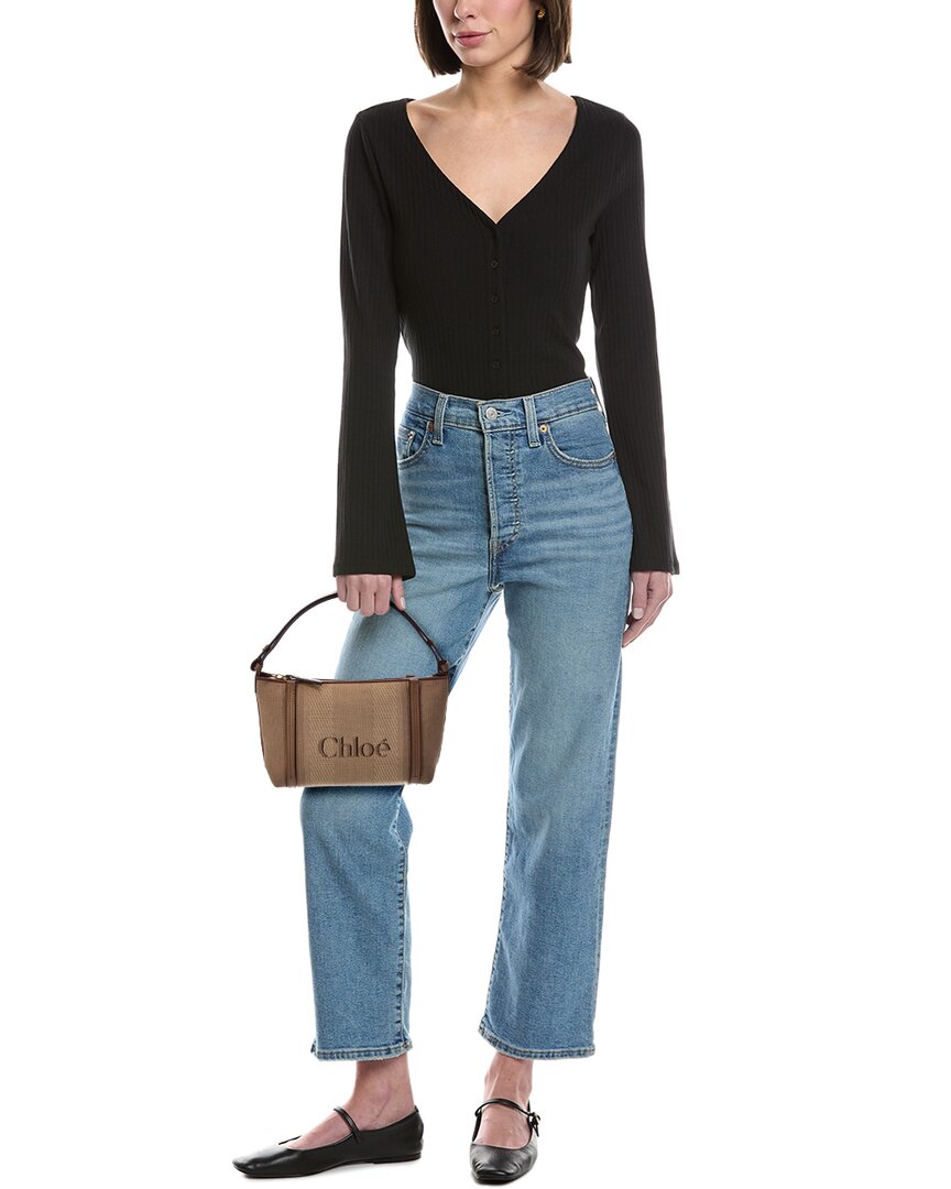 Chloé Chloé Carry Canvas & Leather Shoulder Bag