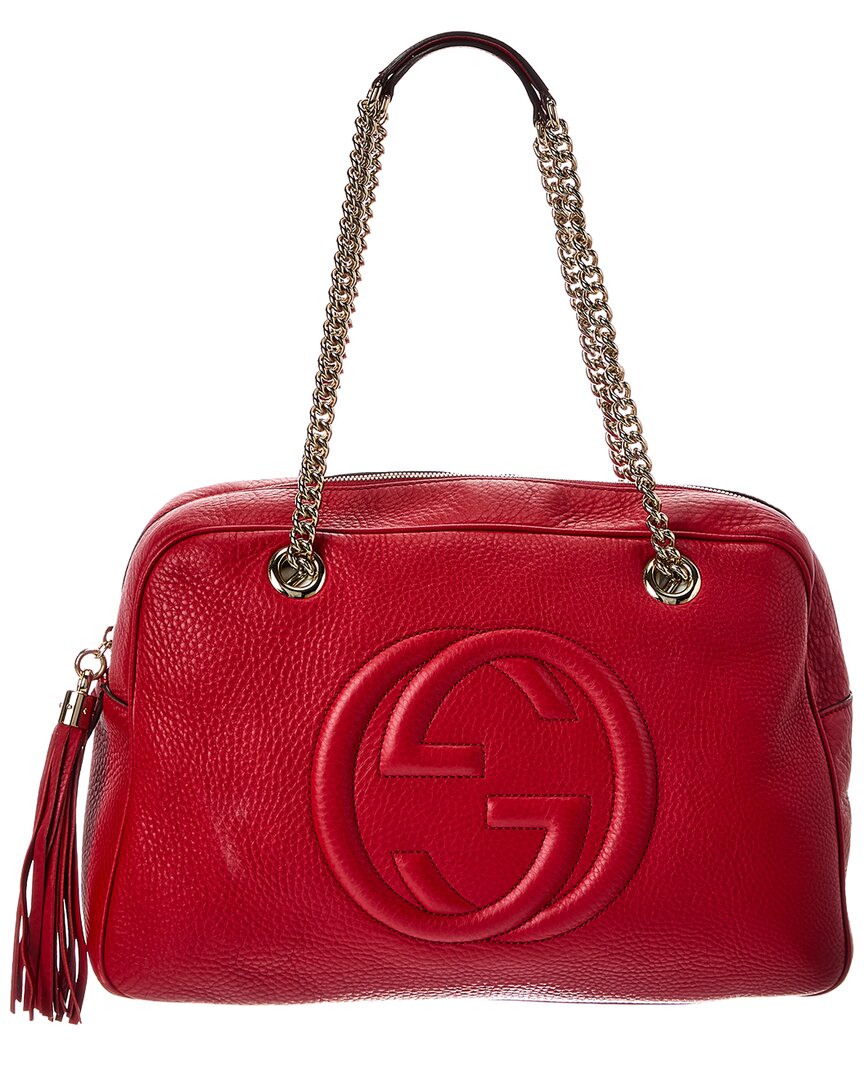 Gucci Gucci Red Leather Soho Shoulder Bag (Authentic Pre-Loved)