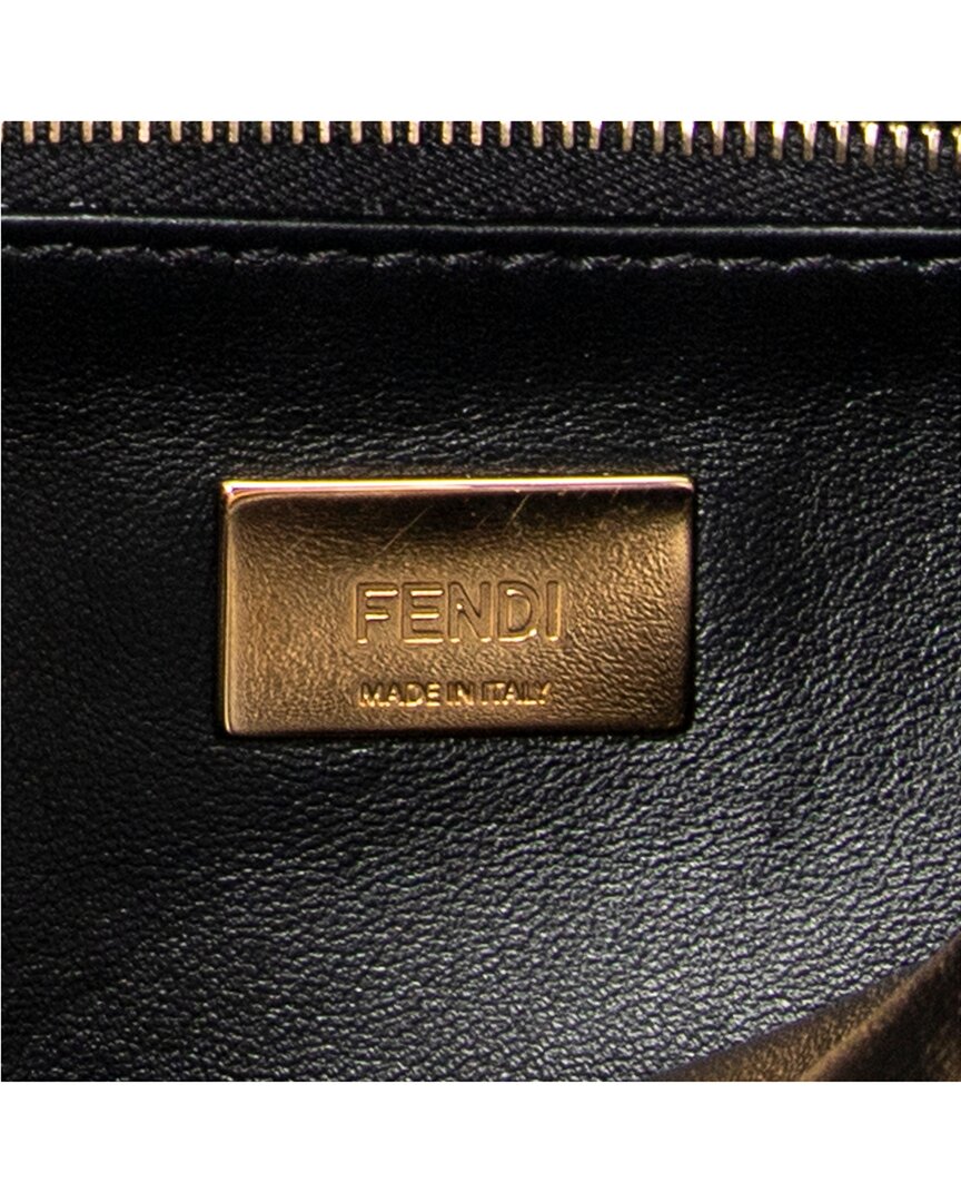 FENDI Fendi Black Smooth Calfskin Leather Mini Peekaboo (Authentic Pre-Loved)