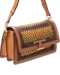 TOD's Tod’S Straw & Leather Shoulder Bag