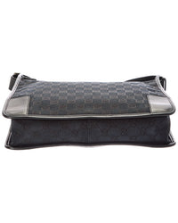 Gucci Gucci Black Canvas & Leather Shoulder Bag (Authentic Pre-Loved)