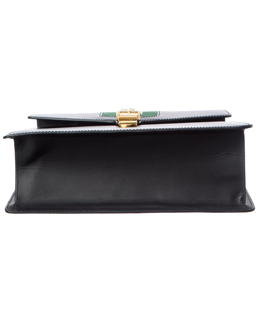 Gucci Gucci Black Calf Leather Medium Sylvie Top Handle (Authentic Pre-Loved)