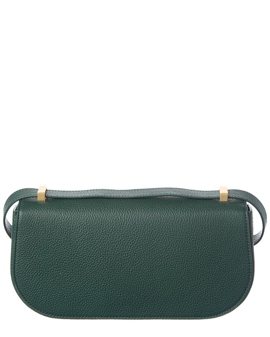 Ferragamo Gancini Double Leather Shoulder Bag