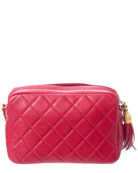 Chanel Chanel Fuchsia Quilted Lambskin Leather Small Camera Case (Authentic Pre-Loved)