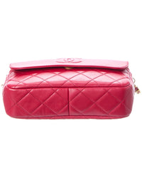 Chanel Chanel Fuchsia Quilted Lambskin Leather Small Camera Case (Authentic Pre-Loved)