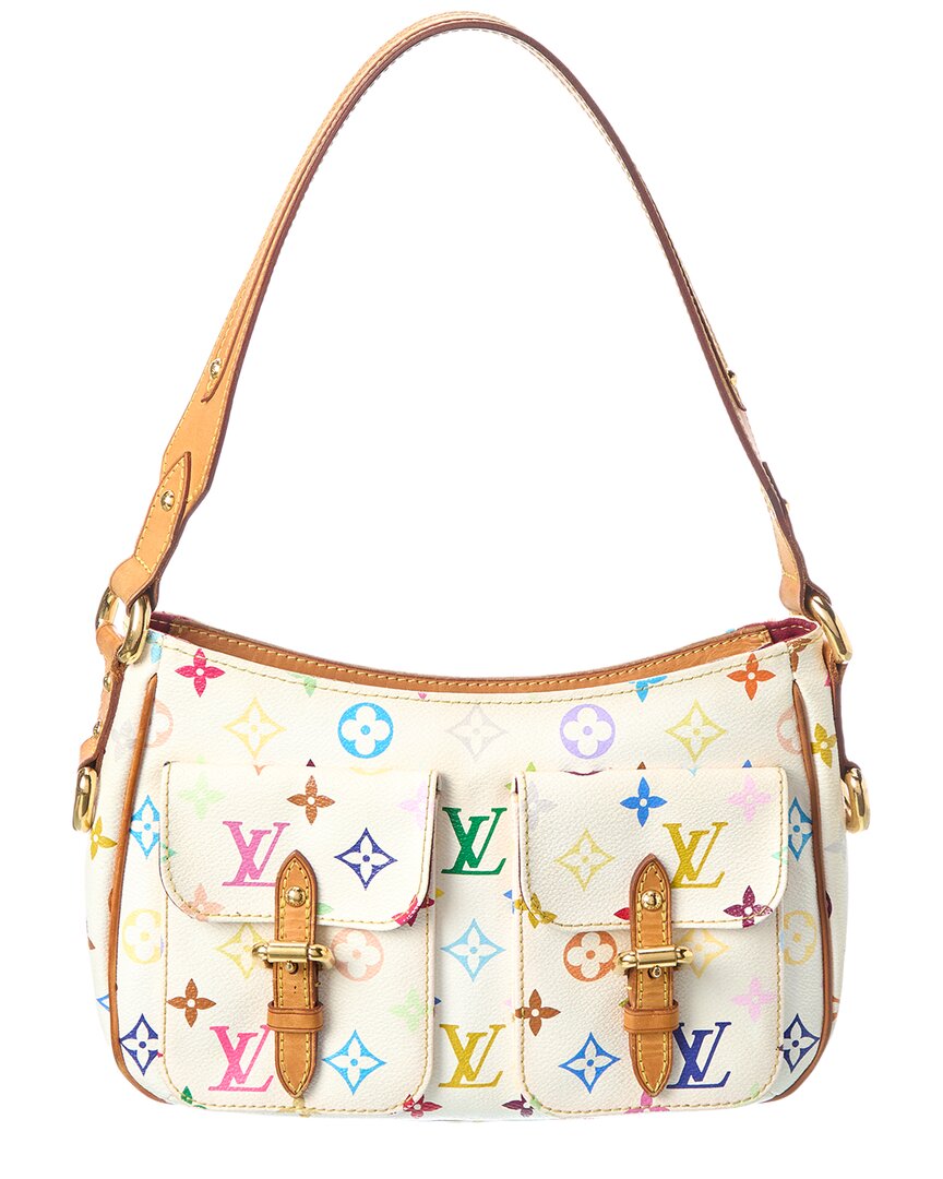 Louis Vuitton Louis Vuitton White Monogram Multicolor Canvas Lodge Pm (Authentic Pre-Loved)