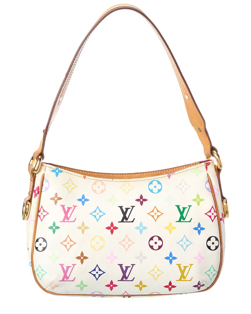 Louis Vuitton Louis Vuitton White Monogram Multicolor Canvas Lodge Pm (Authentic Pre-Loved)