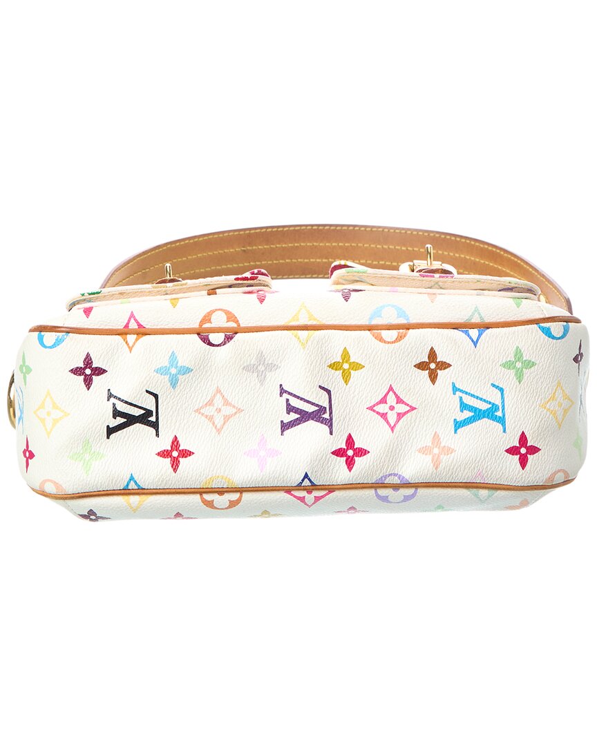 Louis Vuitton Louis Vuitton White Monogram Multicolor Canvas Lodge Pm (Authentic Pre-Loved)