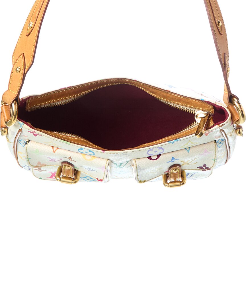 Louis Vuitton Louis Vuitton White Monogram Multicolor Canvas Lodge Pm (Authentic Pre-Loved)