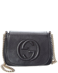 Gucci Gucci Black Pebbled Calfskin Leather Soho Small Crossbody (Authentic Pre-Loved)