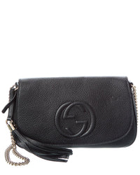 Gucci Gucci Black Pebbled Calfskin Leather Soho Medium Crossbody (Authentic Pre-Loved)