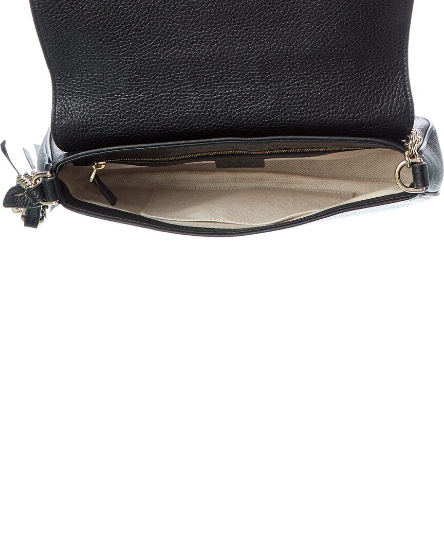 Gucci Gucci Black Pebbled Calfskin Leather Soho Medium Crossbody (Authentic Pre-Loved)