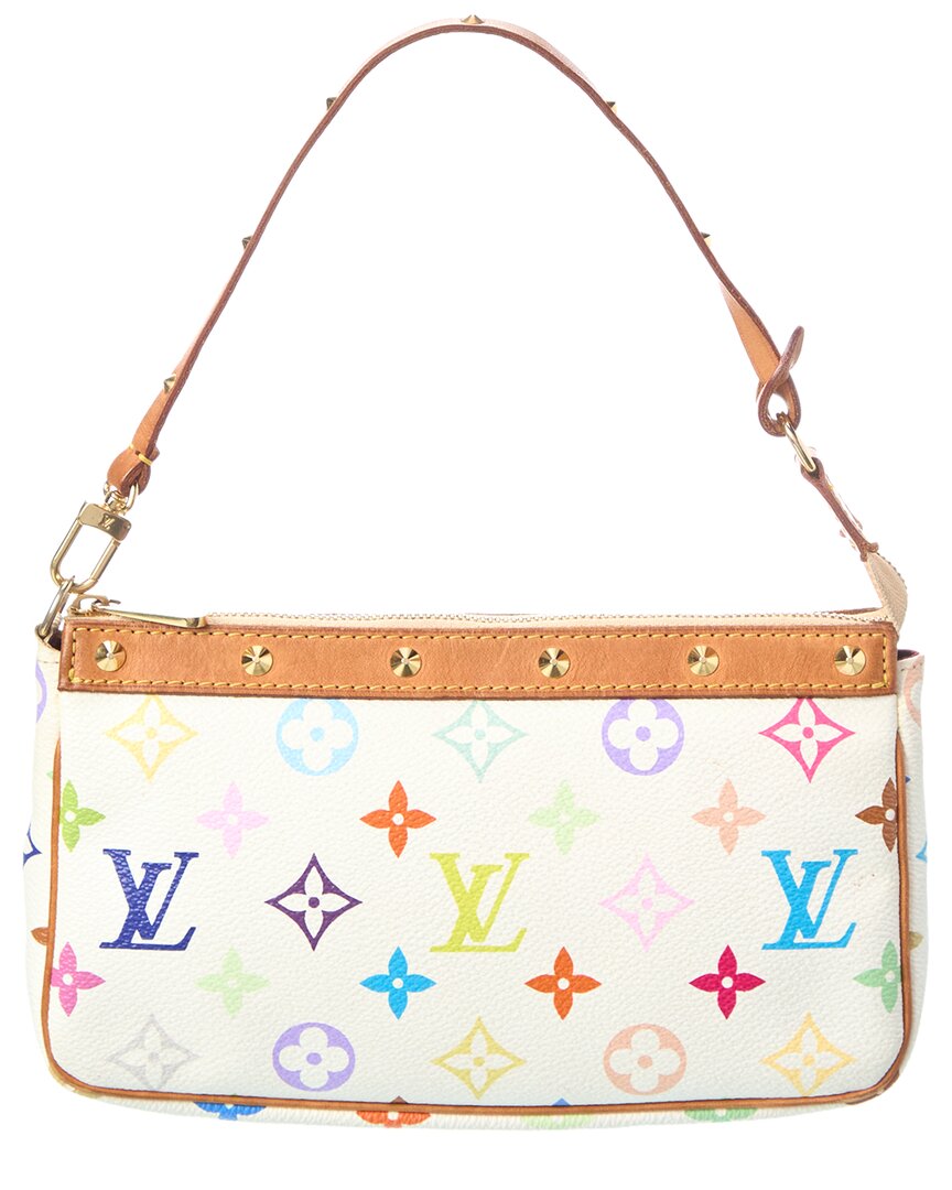 Louis Vuitton Louis Vuitton White Monogram Canvas Pochette (Authentic Pre-Loved)