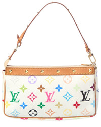 Louis Vuitton Louis Vuitton White Monogram Canvas Pochette (Authentic Pre-Loved)