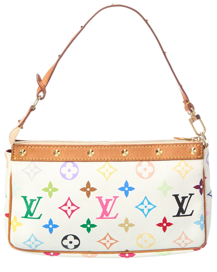 Louis Vuitton Louis Vuitton White Monogram Canvas Pochette (Authentic Pre-Loved)