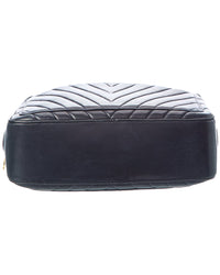 Chanel Chanel Navy Quilted Lambskin Chevron Leather Camera Case (Authentic Pre-Loved)
