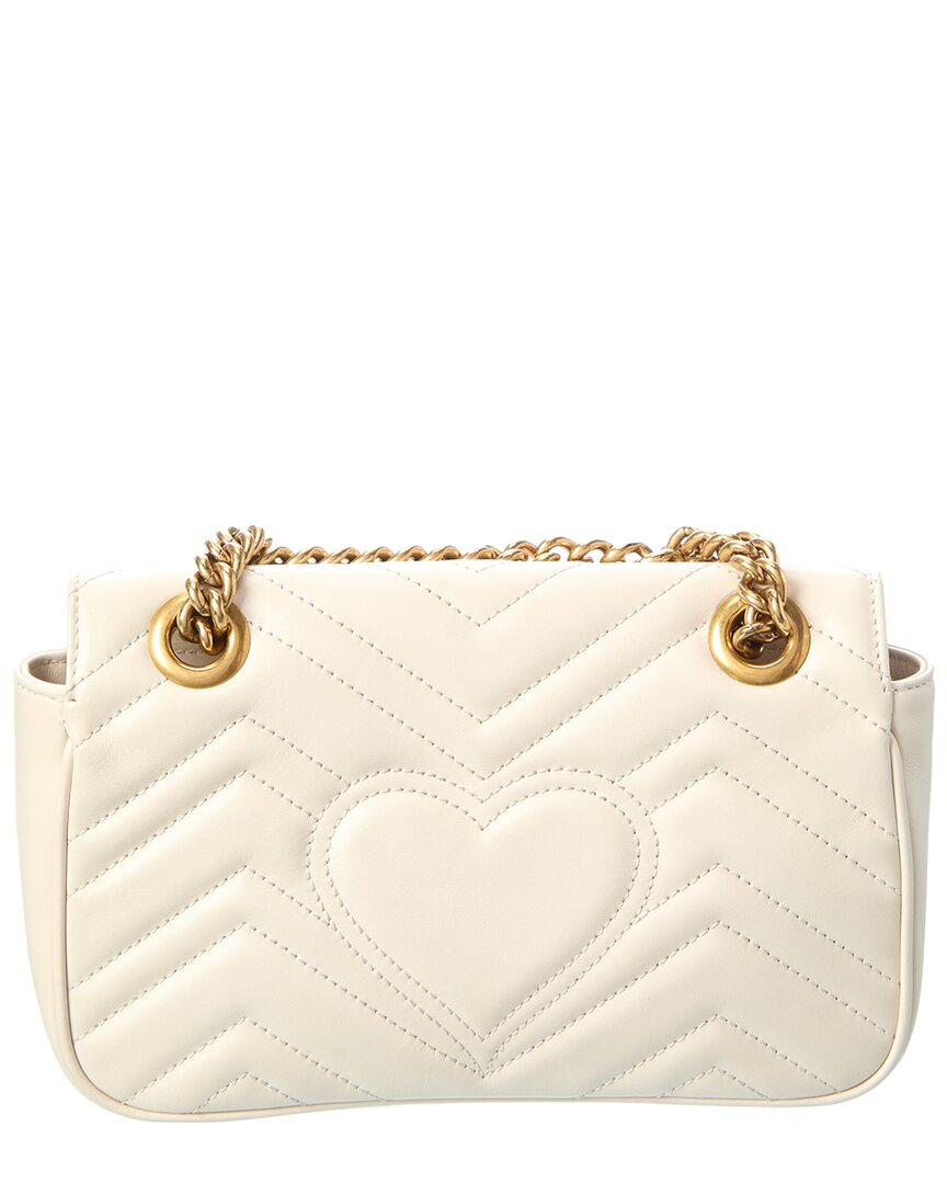 Gucci Gucci White Calfskin Matelasse Leather Mini Shoulder Bag (Authentic Pre-Loved)