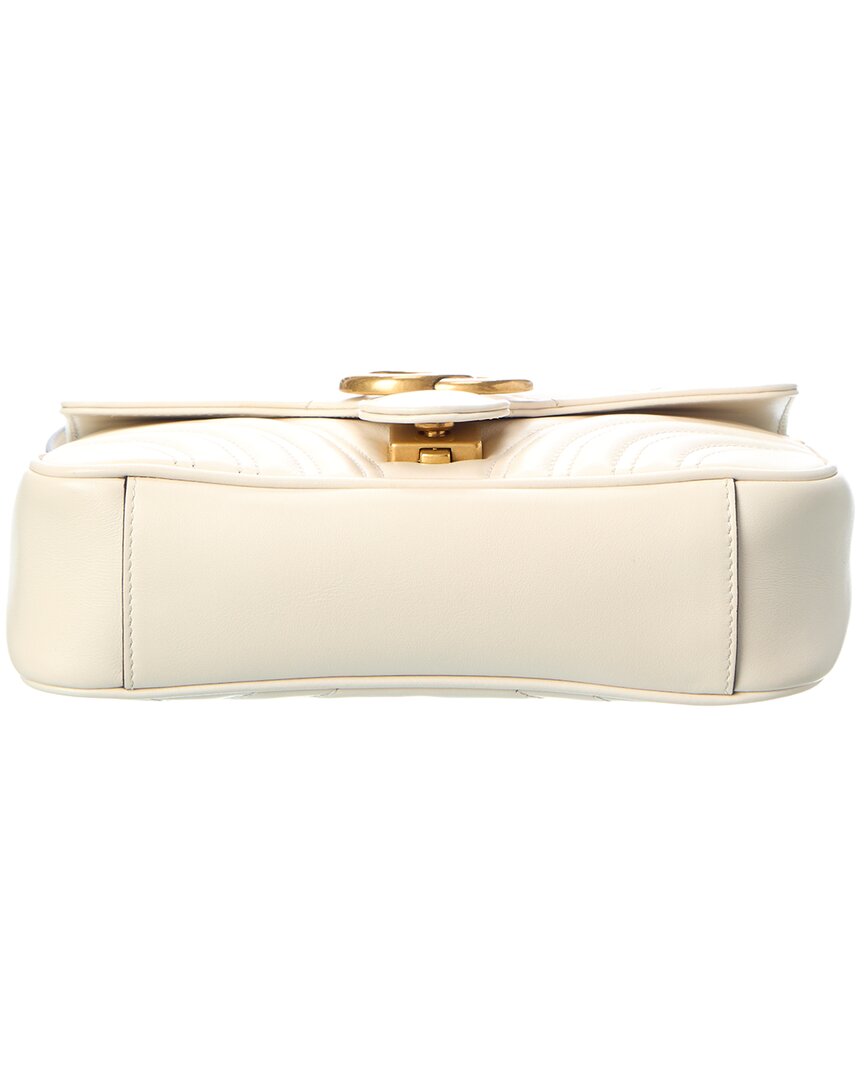 Gucci Gucci White Calfskin Matelasse Leather Mini Shoulder Bag (Authentic Pre-Loved)