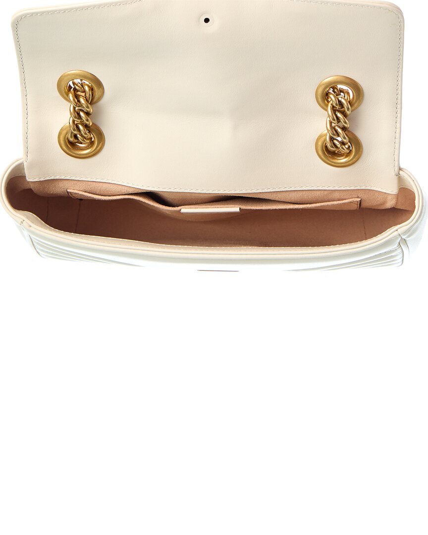 Gucci Gucci White Calfskin Matelasse Leather Mini Shoulder Bag (Authentic Pre-Loved)