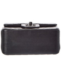 Chanel Chanel Black Sheepskin Leather Mini Classic 17 Cross Shoulder Bag (Authentic