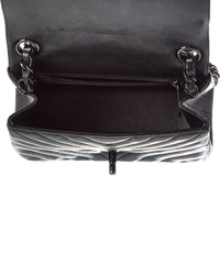 Chanel Chanel Black Sheepskin Leather Mini Classic 17 Cross Shoulder Bag (Authentic
