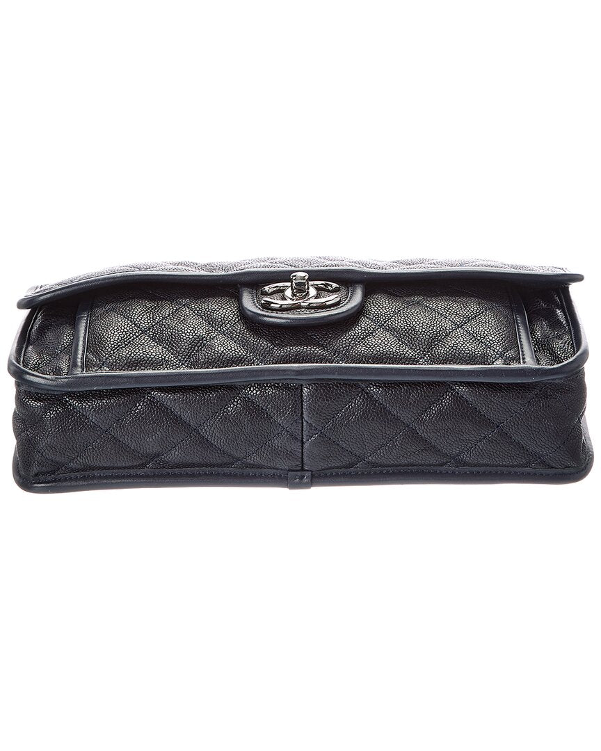 Chanel Chanel Blue Quilted Leather French Riviera Shoulder Bag (Authentic Pre-Loved)