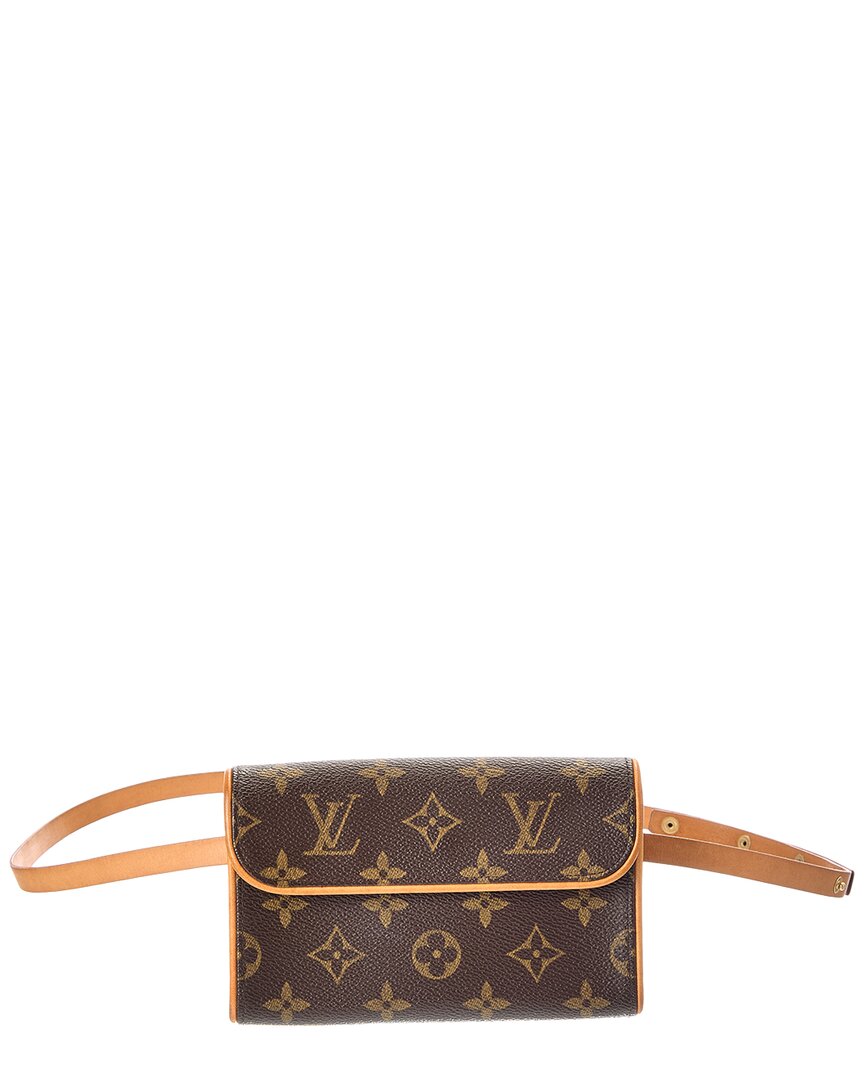 Louis Vuitton Louis Vuitton Brown Monogram Canvas Pochette Florentine Size M Belt (Authentic