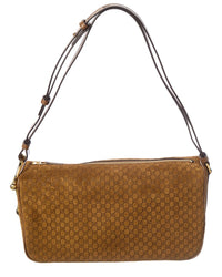 Gucci Gucci Horsebit Medium Suede Shoulder Bag