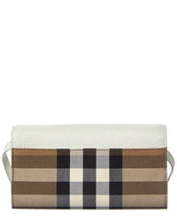 Burberry Burberry Check Canvas & Leather Crossbody