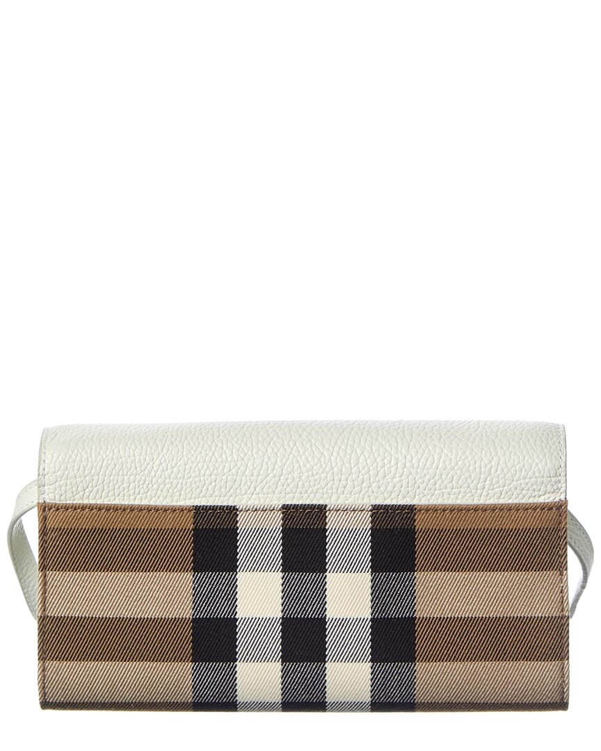 Burberry Burberry Check Canvas & Leather Crossbody