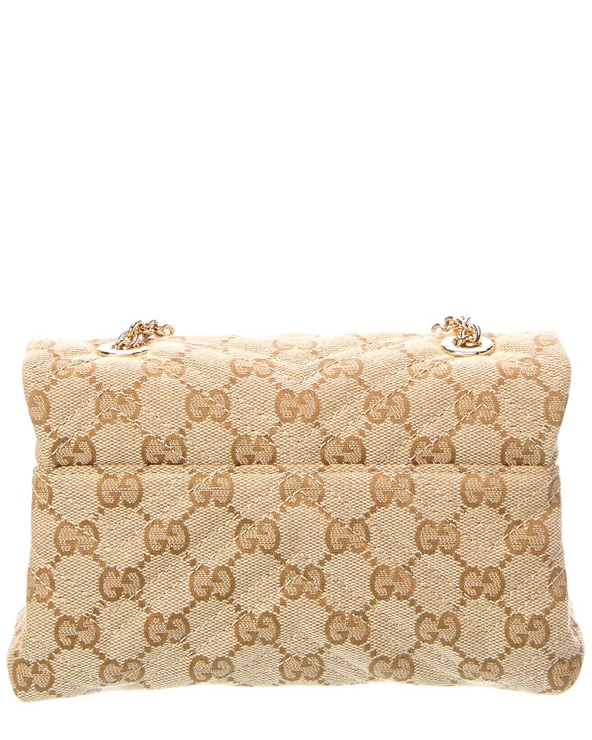 Gucci Gucci Gg Marmont Mini Gg Canvas & Leather Shoulder Bag