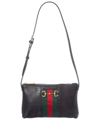Gucci Gucci Horsebit Web Leather Shoulder Bag