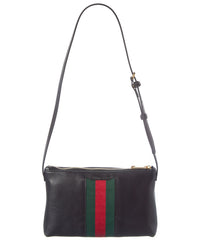 Gucci Gucci Horsebit Web Leather Shoulder Bag