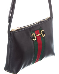 Gucci Gucci Horsebit Web Leather Shoulder Bag