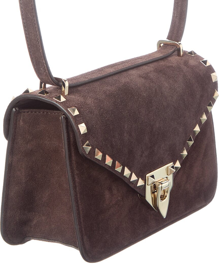 Valentino Valentino Rockstud Small Suede Shoulder Bag