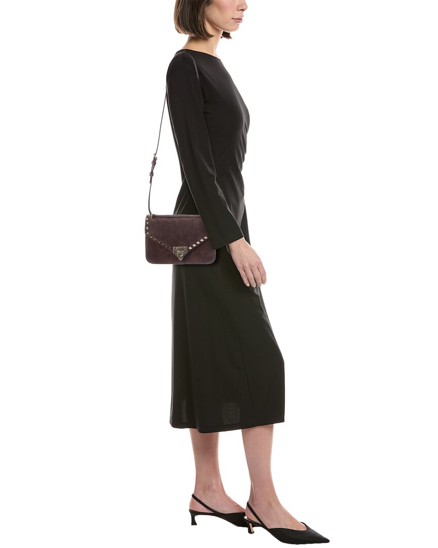 Valentino Valentino Rockstud Small Suede Shoulder Bag
