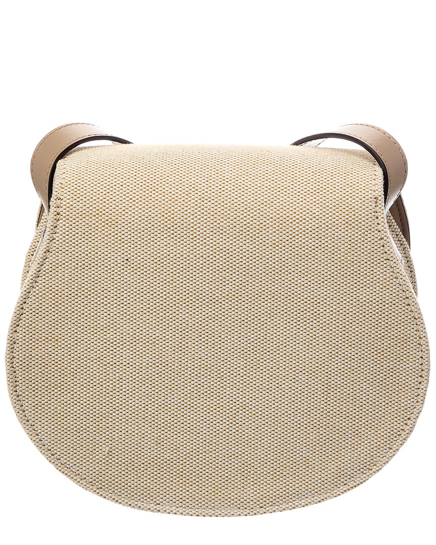 Chloé Chloé Marcie Small Canvas & Leather Shoulder Bag
