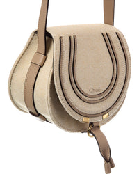 Chloé Chloé Marcie Small Canvas & Leather Shoulder Bag