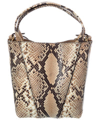 Chloé Chloé Spin Small Python-Embossed Leather Bucket Bag