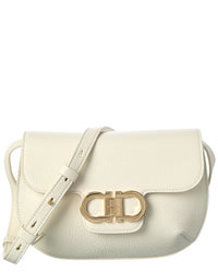 Ferragamo Ferragamo Gancini Leather Shoulder Bag