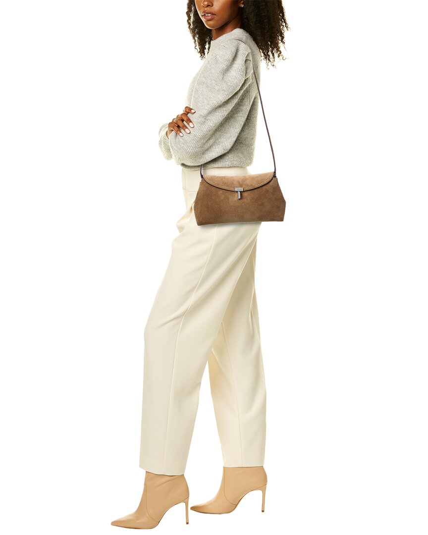 TOTEME Toteme T-Lock Suede Shoulder Bag