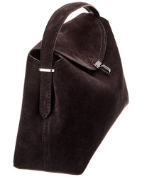TOTEME Toteme T-Lock Top Handle Suede Satchel