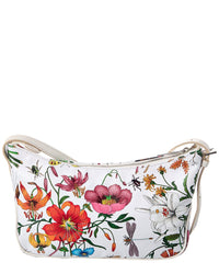 Gucci Lady Lunetta Small Flora Canvas & Leather Shoulder Bag