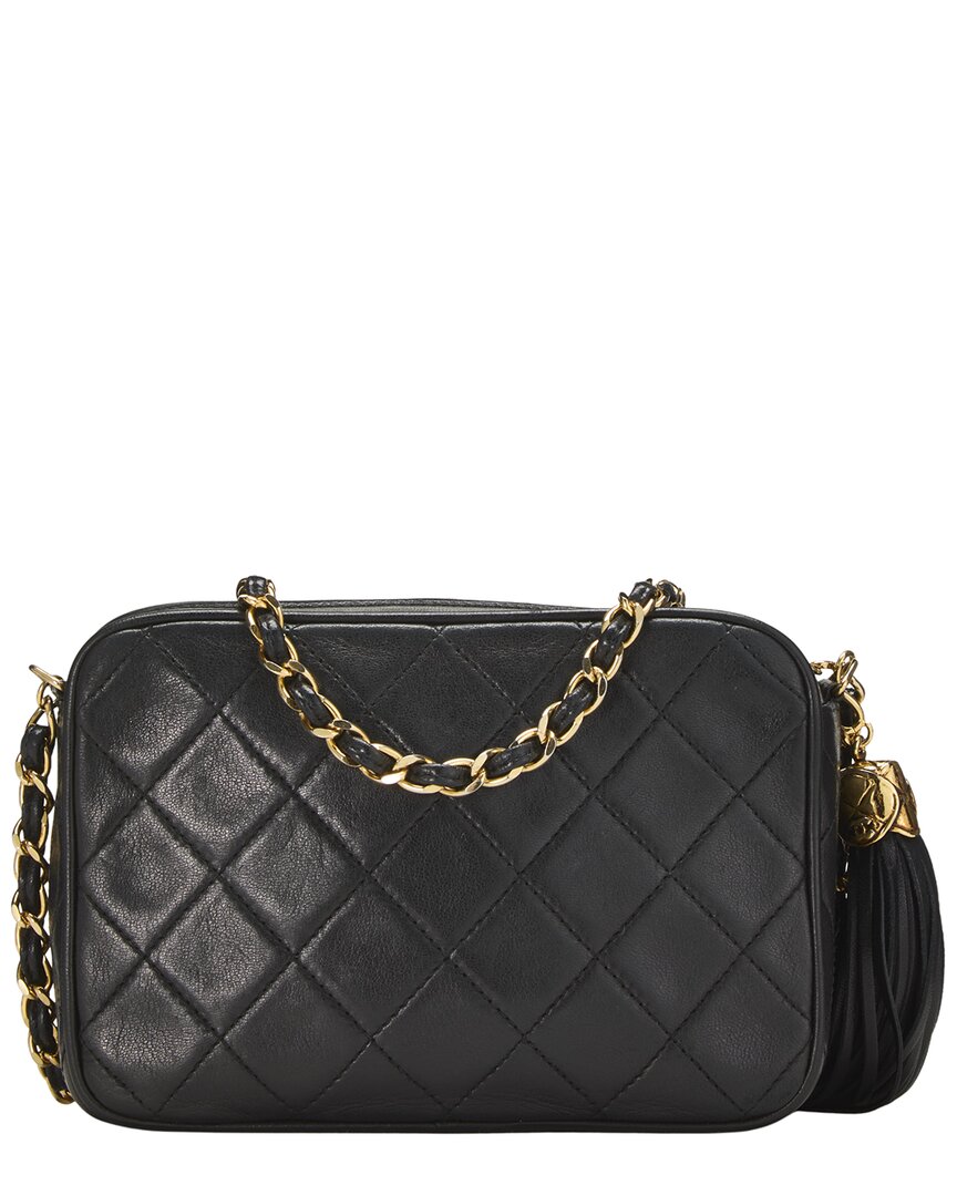 Chanel Chanel Black Quilted Lambskin 'Cc' Camera Bag Mini (Authentic Pre-Loved)